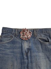 Big Rose Belt Buckle w. Crystals