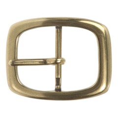 1 1/4&Prime; (33 mm) Nickel Free Single Prong Oval Center Bar Belt Buckle