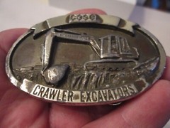 1988 J I CASE CRAWLER EXCAVATORS BELT BUCKLE – HEAVY – GW17