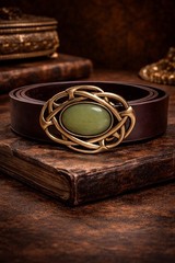 Antique Gold Belt Buckle | Vintage Western Style, 1 1/2 Inch