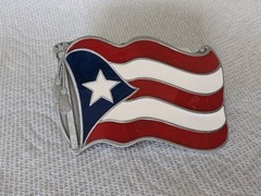 Puerto Rico Puerto Rican Waving Flag Belt Buckle