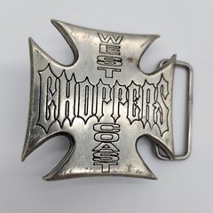 Vintage 2001 West Coast Choppers Iron Cross Belt Buckle WCC Biker Gear
