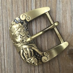 Solid Brass Men&rsquo;s Engraved Vintage Pin Buckle Belt Buckle Fits 1.5 Inch Belts；
