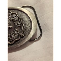 Vintage GAP Belt Buckle Air Force Academy USA 90s Collegiate Pewter Oval Buckle