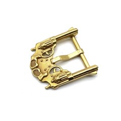 36mm Gun Design Buckle Western Exclusive Leather Belt Buckle For Cowboy