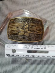 The American Veterans Disabled For Life Memorial Belt Buckle 2007 Sponsor #0369