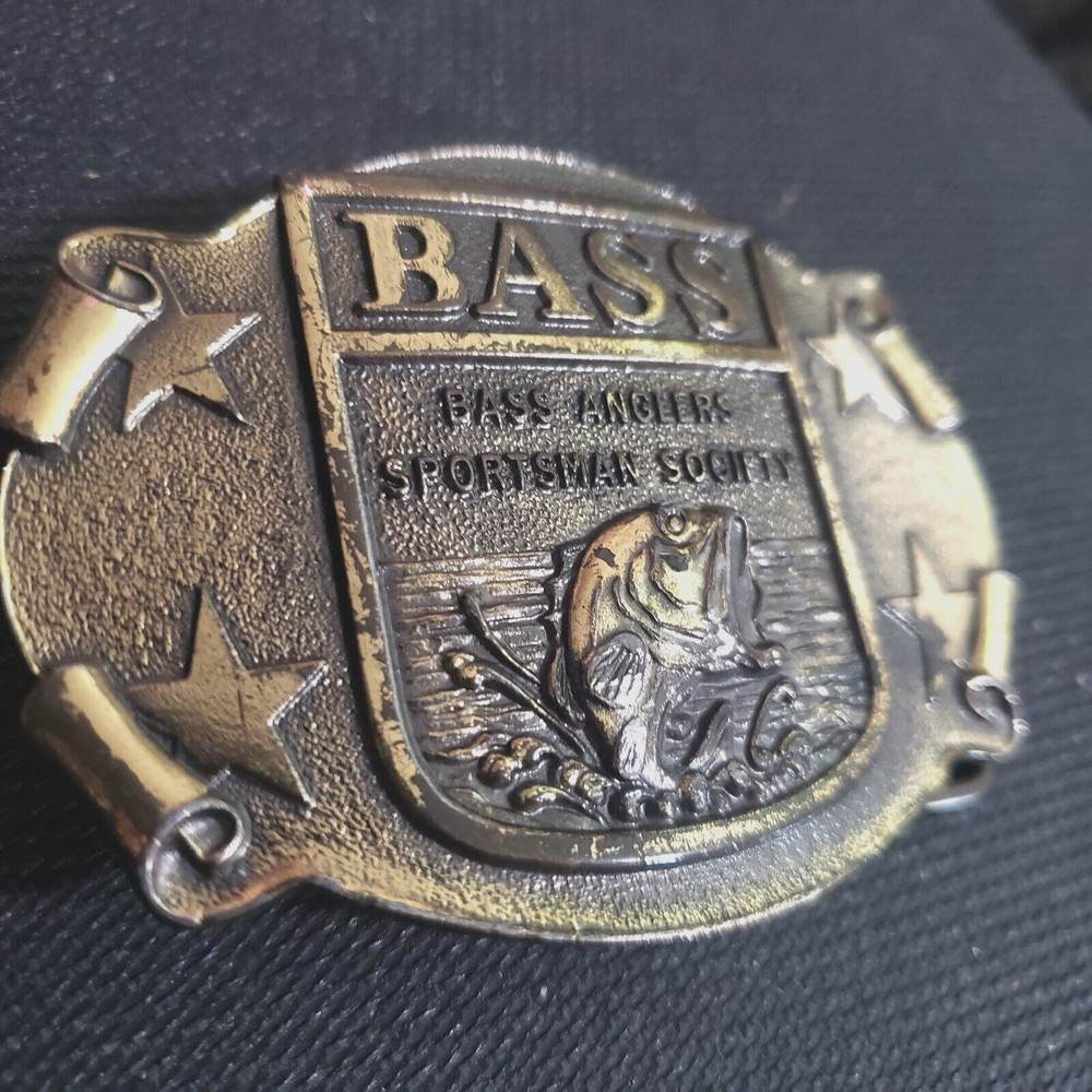 BASS ANGLER&rsquo;S SPORTSMAN SOCIETY BELT BUCKLE VTG