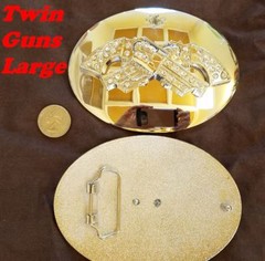 Guns Motorcycle Superman Maple HUGE RODEO BIG COWBOY WESTERN SHINE BELT BUCKLE