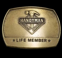 Handyman Club of America Life Member Bronze Tone Belt Buckle 1996