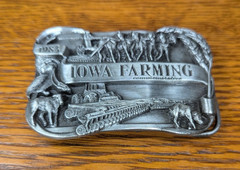 Vintage Iowa Farming 1984 Belt Buckle #702 Iowa Collectors Farming Belt Buckle