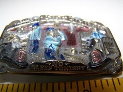 1986 The American Firefighter No Sleep Tonight Metal Belt Buckle Fireman
