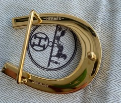 Hermes Buckle Waist Belt 38mm Gold Hermès Fer à Cheval horseshoe-shaped