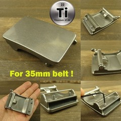 Titanium Clamp closure Buckle Anti allergy Belt Buckle for 1.25&Prime; Belt Z333