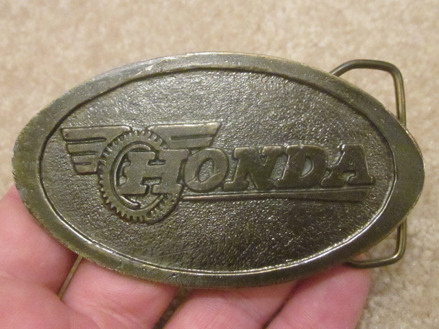 Vintage 70&rsquo;s Honda Dirt Bike Men&rsquo;s Belt Buckle