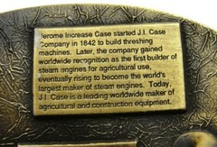 Vintage Belt Buckle J.J. Case Threshing Machine Racine Wisconsin USA Ltd Edition