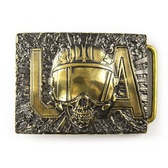 Aviator solid brass belt buckle, The Ghost of Kyiv, Ukrainian aviator buckle