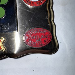 Burlington Northern NPRR Train Railroad BN Frisco Railway Vtg Belt Buckle