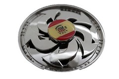 Men Women Silver Metal Belt Buckle Round Spinning Arrows Spain Flag Circle Shape