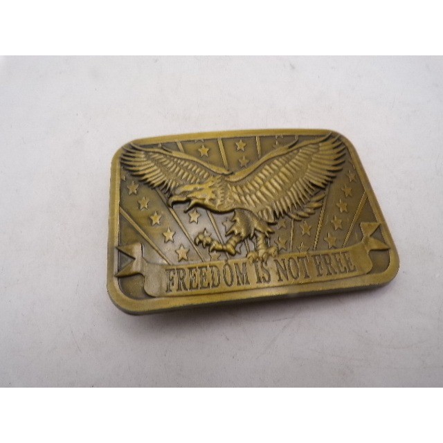 Siskiyou 2004 Freedom Is Not Free Eagle Brass Belt Buckle Patriotic Americana