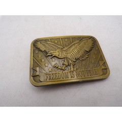 Siskiyou 2004 Freedom Is Not Free Eagle Brass Belt Buckle Patriotic Americana