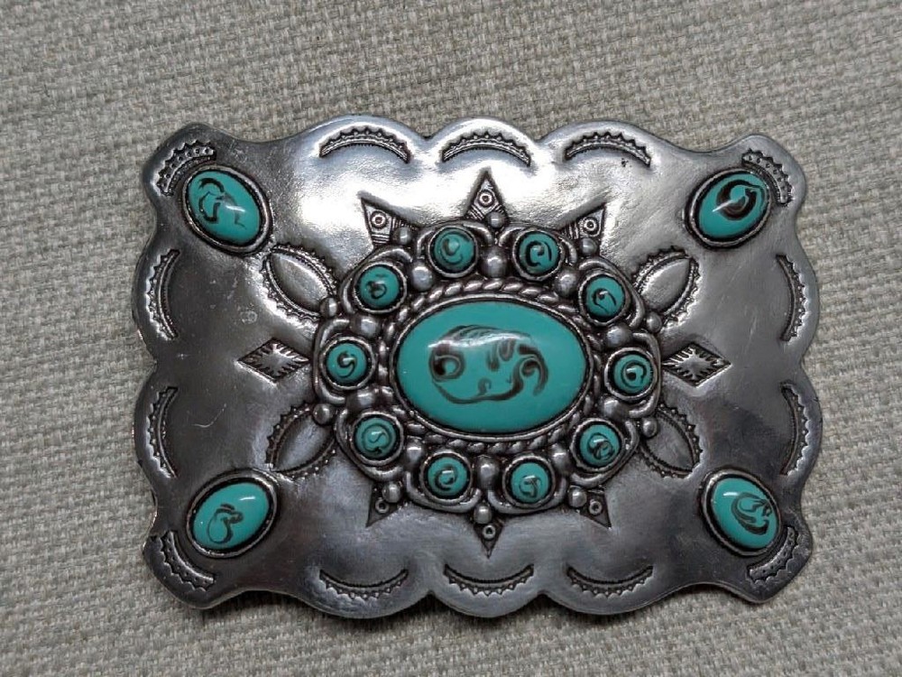 vintage style NATIVE AMERICAN navajo indian SOUTHWESTERN replica belt buckle