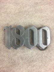 1800 Tequila Liquor Silver Tone Belt Buckle Has damage Alcohol Advertising