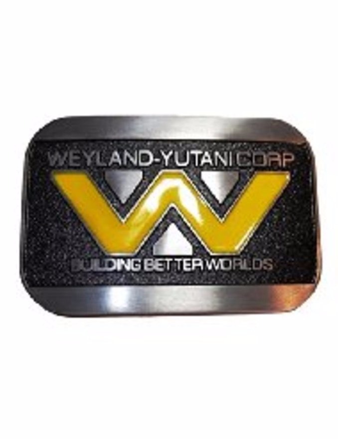 Alien WEYLAND YUTANI CORP Logo Metal Enamel BELT BUCKLE