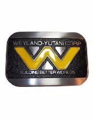 Alien WEYLAND YUTANI CORP Logo Metal Enamel BELT BUCKLE