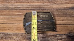 Vintage Remington Arms 1816 Flintlock Rifle belt Buckle 1976 USA Made Brass