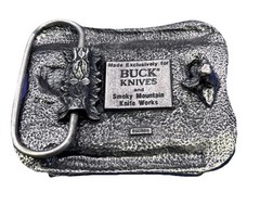 Buck Knives Pewter Belt Buckle Four Generations Smoky Mountain Knife Works