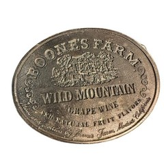 Vintage Boone&rsquo;s Farm Wild Mountain Grape Wine Advertising Belt Buckle 1970s