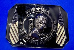 POW MIA You Are Not Forgotten Flag Army Patriots Belt Buckle New Condition