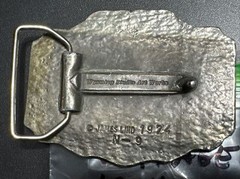 Vintage 1974 Belt Buckle Wyoming Studio Art Works DEER Brass T-2104