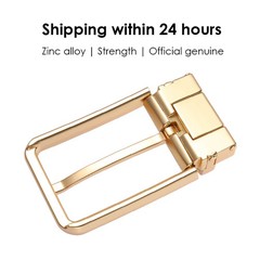 35mm Golden Belt Buckle for Men Solid Alloy Silver Pin Buckle Fashion