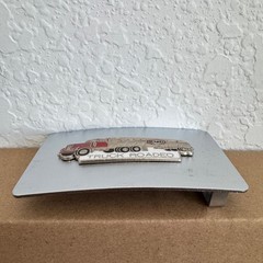 Vintage Texaco Truck Rodeo Silver Metal Belt Buckle