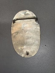 Vintage Mexican Silver Tone Abalone Inlay Belt Buckle B15