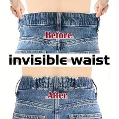 2 Pcs Invisible Belt Tightener Seamles Trouser Waist Buckle Adjuster Sewing Tool