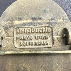 Vintage Dyna Buckle Secoma Bolter Solid Brass Belt Buckle 3.25×2.25 Workwear