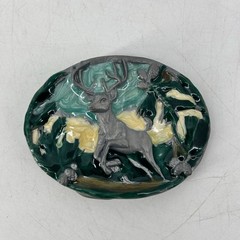 Great American Belt Buckle Jumping Deer Forest Woods Hunting