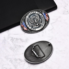 The United State of American Flag Belt Buckle Patriotic Eagle Western Cowboy Buc