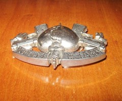 Rock Rebel Belt Buckle Dagger in Heart Buckle Never Again Silvertone Metal