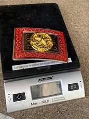 Western Buckle Silver Gold Red Texas Lone Star Cowboy Fit 2 » Hebillas Vaqueras