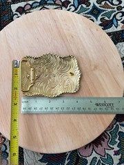 Western Buckle Gold Silver Red Black Red Horse Cowboy Buckle 2 » Hebilla Vaquero