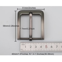 Belt Buckle 28mm to 38mm Single Prong Square Belt Buckles for Women M…