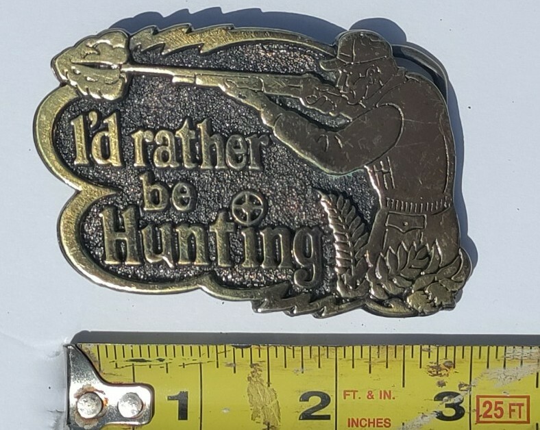 Limited Edition « I&rsquo;d Rather Be Hunting » Buckle Great American Buckle Co. #529