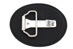 New Buckle Men Women Black Faux Leather Silver Metal Western Cowboy Rodeo Cross
