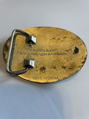 The Broncho Buster Belt Buckle Frederic Remington Art Museum Silver Cowboy