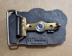 D&J Enterprises UMWA 100 Year Anniversary 1890-1990 No.2 Silver Belt Buckle