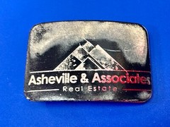 Asheville And Associates Real Estate Realtor Company Vintage Belt Buckle
