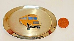 YELLOW SCHOOL BUS BELT BUCKLE